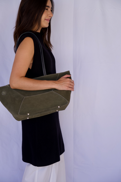 Mini Trazzo Tote Bag Olive